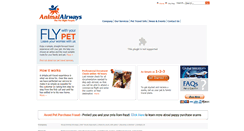 Desktop Screenshot of animalairways.com